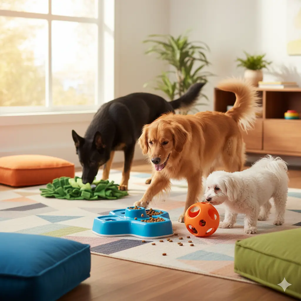 snack puzzles & enrichment hide snacks, use interactive toys, build engagement