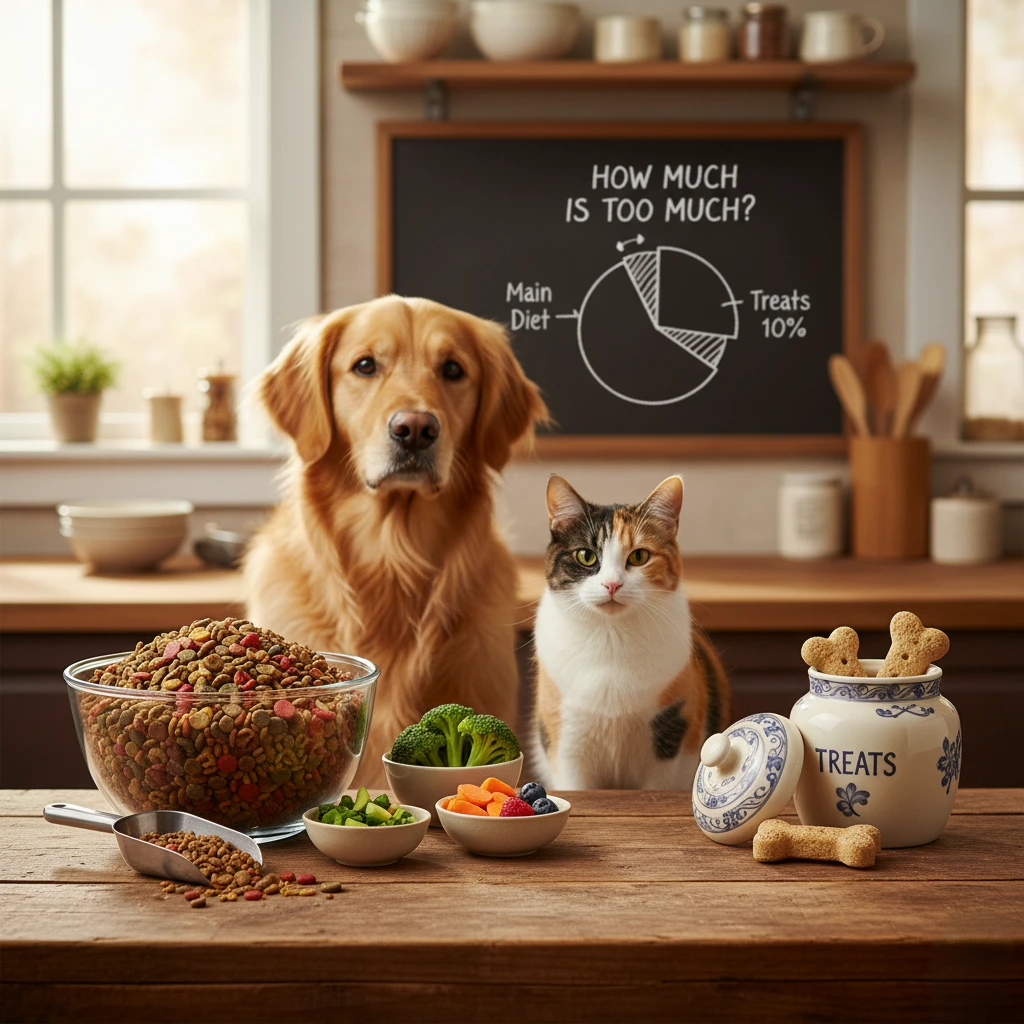 how much is too much treats in a balanced pet diet