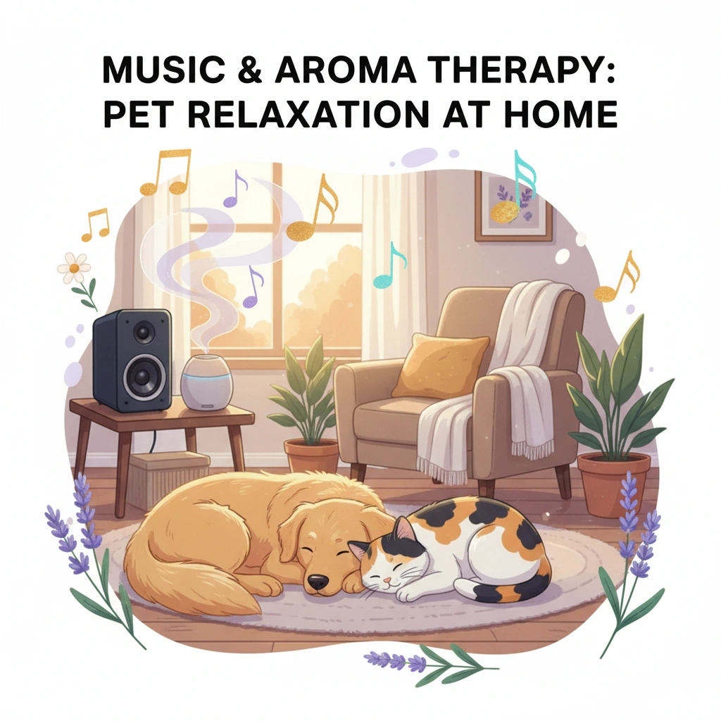how music & aroma therapy help pets relax at home