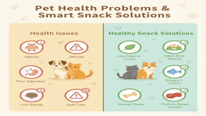 common pet health problems how snacks support their diet