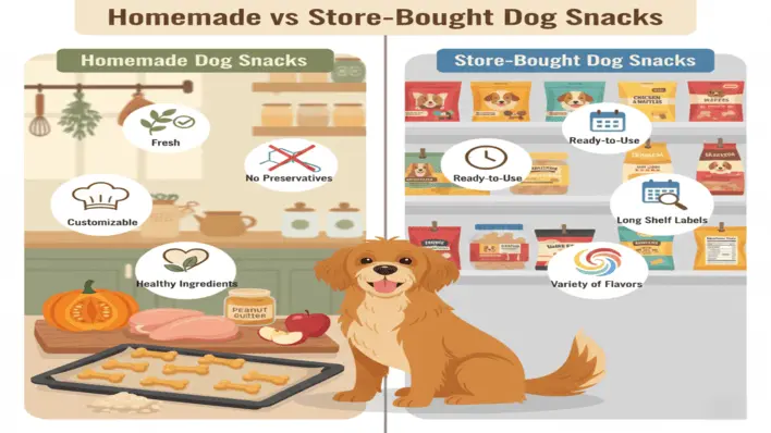 comparing homemade vs store bought dog snacks