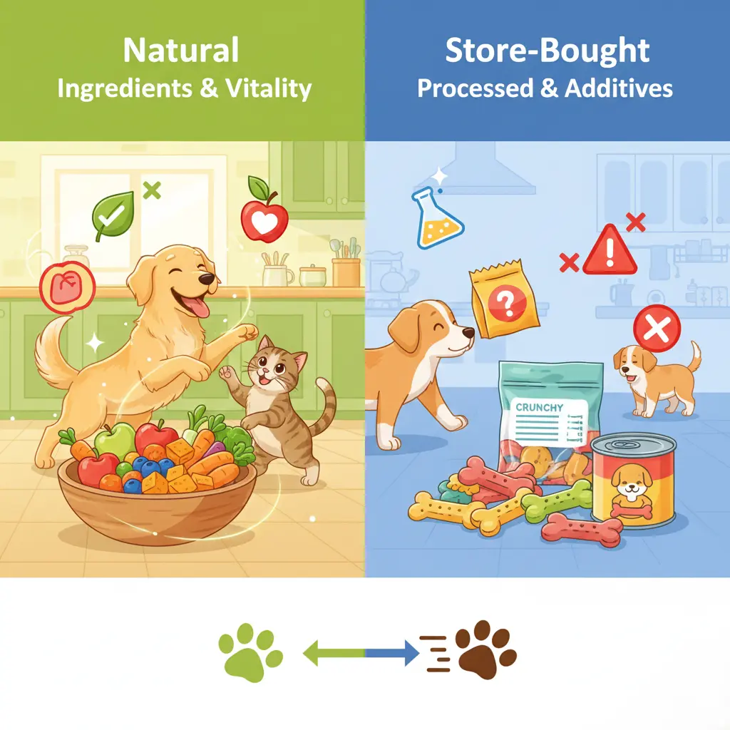 natural vs. store bought pet snacks pros and cons